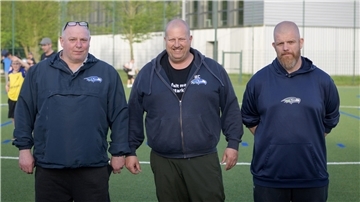 Können mit den Seahawks beruhigt in die Sommerpause gehen (von links): Frank „Tiny“ Schulz; Mike Böhlken und Marco Monsees.