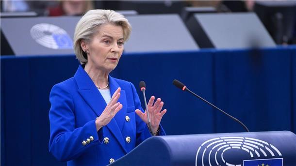 Kommissionspräsidentin Ursula von der Leyen rief angesichts der Bedrohungen aus Russland dazu auf, darauf nicht nur zu reagieren, sondern auch abzuschrecken. 