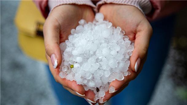 Kommt ein Superzellen-Gewitter, kann es auch mal heftig hageln.