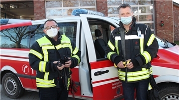 Kreisbrandmeister Kai Palait und Abschnittsleiter Thomas Ringshauser setzen sich dafür ein, dass die Mitglieder der Feuerwehr wieder üben dürfen.