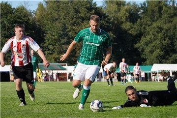 Kurz vor dem finalen Schuss ins Tor der SG Beverstedt.