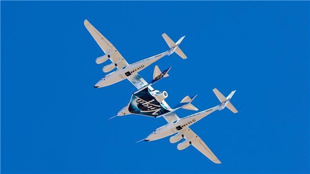 Drei Touristen fliegen für Kurztrip ins All Kurztrip ins All? Das Unternehmen Virgin Galactic macht’s mit dem Raumflugzeug „VSS Unity“ möglich.