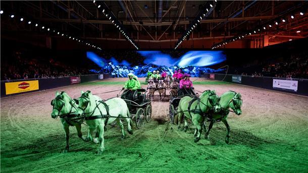Vor allem Mädchen machen Pferdesport Kutschpferde eröffnen mit einer Show die Pferdemesse Equitana.