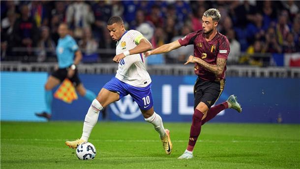 Vizeweltmeister Frankreich verzichtet auf Mbappé Kylian Mbappé (l.) fehlt Vizeweltmeister Frankreich in der Nations League.