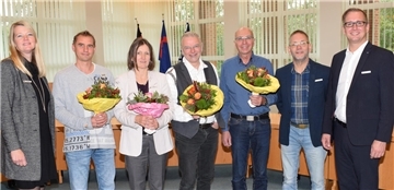 Feierstunde für vier Dienstjubiläen beim Landkreis Wesermarsch