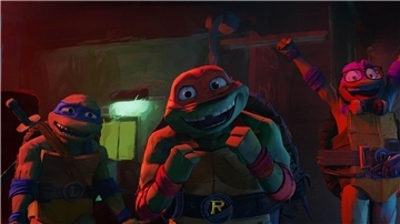 Leonardo (l-r), Raphael, Donatello und Michelangelo liefern Kinospaß für Jung und Alt.