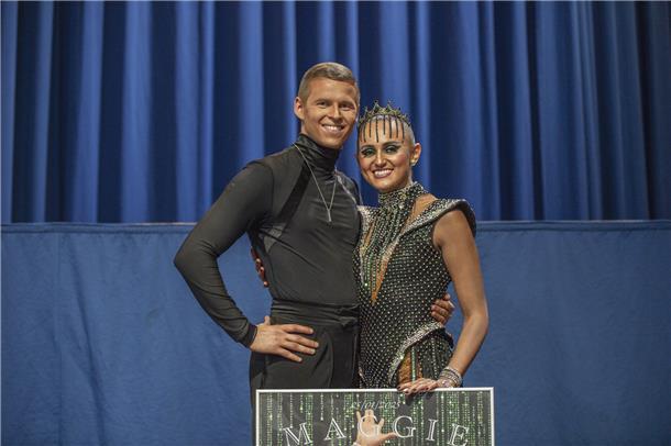 Maggie Hahn und ihr Tanzpartner Christoph Behlen strahlen als eingespieltes Team