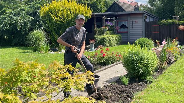 Maik Matthias bewirtschaftet den Garten in dritter Generation.