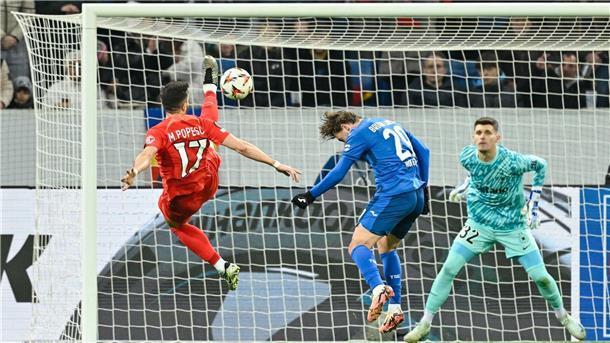 0:0 gegen Bukarest: Hoffenheim bangt ums Weiterkommen Mal wieder vorbei: Hoffenheims Stürmer Jacob Bruun Larsen