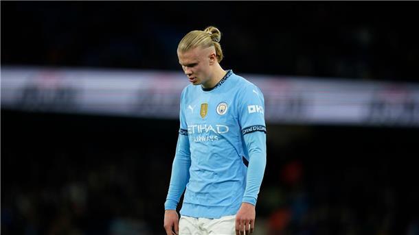 Man Citys Toptorjäger Erling Haaland ließ viele Chancen ungenutzt.