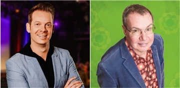 Marco Brüser (rechts) und seine Freunde Michael Steinke, Sebastian Schnoy  und Martin Mall haben ein Programm aus Magie, Comedy, Kabarett, Gesang und Jonglage zusammengestellt.