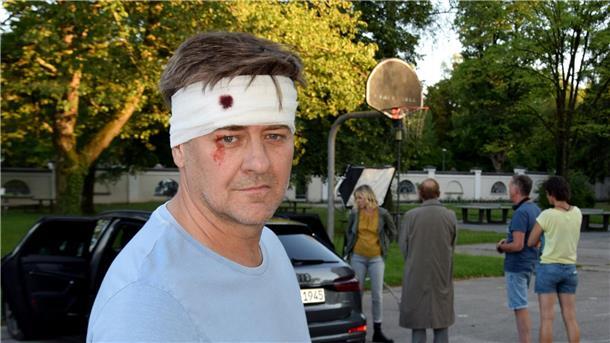 Marcus Mittermeier als Kriminaloberkommissar Harald Neuhauser beim Dreh zum 20. Film der ZDF-Krimireihe „München Mord“.