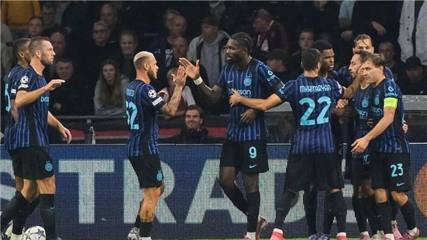 Marcus Thuram (Mitte) erzielte beide Tore für Inter