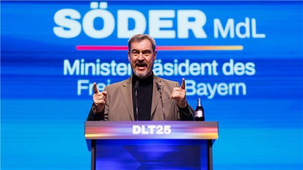 Markus Söder (CSU), Ministerpräsident von Bayern, spricht beim Deutschlandtag der Jungen Union. 