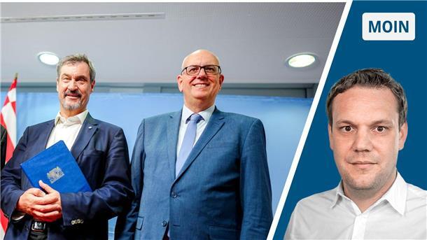 Markus Söder und Andreas Bovenschulte - hier bei einem Treffen zum Thema Weltraum. 