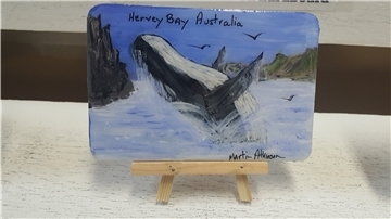 Martin Atkinsons Gemälde eines Wales vor Hervey Bay