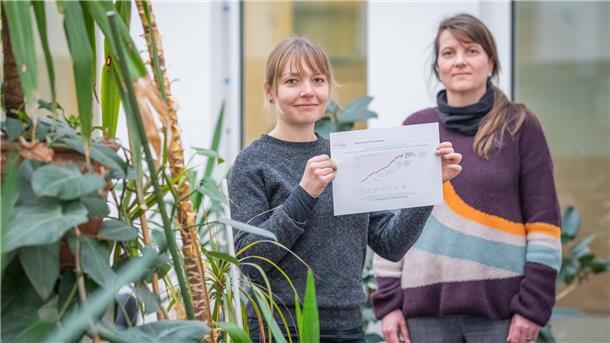 Meeresbiologin Miriam Seifert (links) und Glaziologin Maria Hörhold im Alfred-Wegener-Institut. Foto: Hartmann