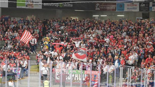 Pinguins gelingt der zweite Streich in Europas Eishockey-Königsklasse Mehr als 700 Fan der Pinguins reisten mit nach Vojens und peitschten die Mannschaft lautstark zum Sieg.
