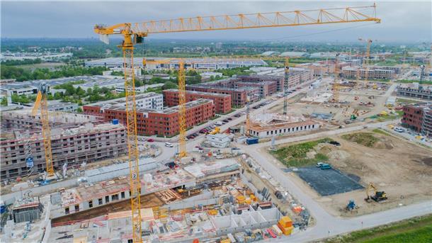 Was sich beim Bauen in Niedersachsen ändern soll Mehrfamilienhäuser mit tausenden Wohnungen werden im Neubaugebiet Kronsrode gebaut.