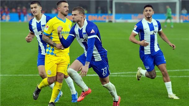„Ein bisschen dummes Foul“: Hertha wendet Heimspielkrise ab Michael Cuisance erzielte den Ausgleich für Hertha.