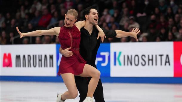 Hase/Wolodin auf Podestkurs bei Eiskunstlauf-WM Minerva Hase (l) und Nikita Wolodin dürfen weiter vom WM-Titel träumen.