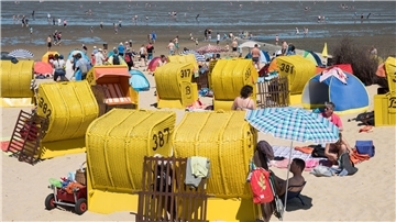 Strandkörbe an der Nordsee