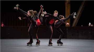 Mit einer neuen Kür wollten die „Rollerbeasts“ bei der deutschen Meisterschaft durchstarten. Daraus wird nichts.