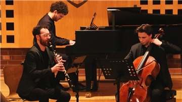 Mit ihrem nuancen- und farbenreichen Spiel hat das Trio Risonante das Publikum im Ratssaal fasziniert.