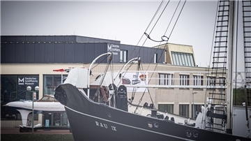 Blick auf das Deutsche Schifffahrtsmuseum.