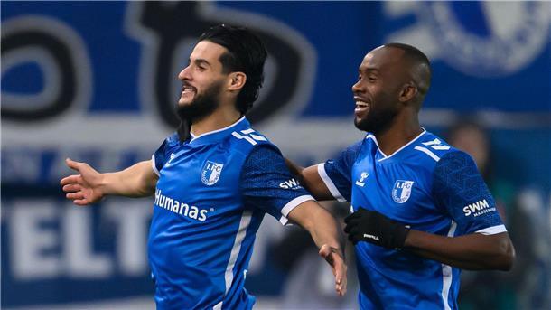 Hertha verdirbt Magdeburg mögliche Tabellenführung Mohammed El-Hankouri konnte sich nur kurz über die Führung freuen