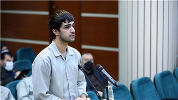 Mohammed-Mehdi K., ein verurteilter und hingerichteter Demonstrant, während seines Prozesses.