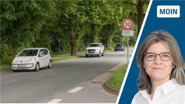 Tempo 30 Schild an Landesstraße 118