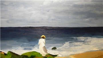 „Mondaufgang“, ein anspruchsvolles Werk des englischen Malers Sir John Lavery (1856 - 1941) nahm sich Schüler Mehmet Dogan in der Kategorie „Landschaft“ zum Vorbild.