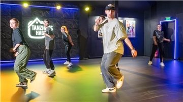 Hip-Hop-Training im "Tanzhaus Hagen" mit Moritz Beer. 