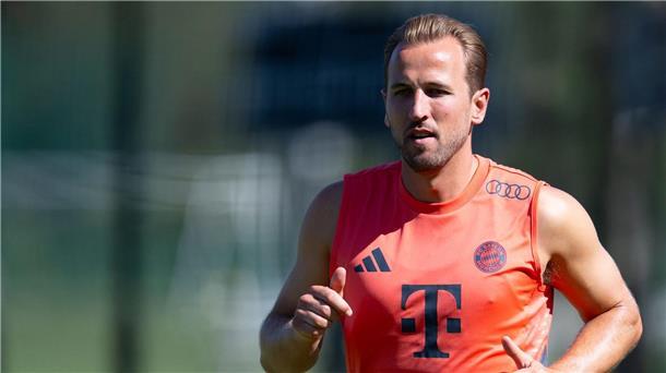 Münchner Muskelspiele beim Training: Harry Kane.