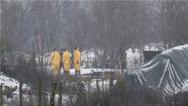 Krisenstäbe beraten über Schutz vor Maul- und Klauenseuche Nach dem Ausbruch der Maul- und Klauenseuche wurde zunächst eine Wasserbüffel- Herde getötet. Fachleute waren im brandenburgischen Landkreis Märkisch-Oderland im Einsatz.