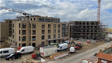 Baustelle der Dünenresidenz an der Duhner Spitze