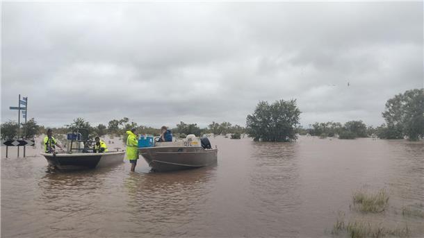 Jahrhundertflut in australischer Kimberley-Region  Nach extrem heftigen Regenfällen sind mehrere Ortschaften in der Kimberley-Region in Westaustralien komplett überschwemmt.