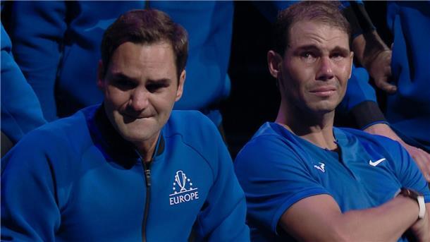 Nach Roger Federers letztem Spiel zeigte auch Dauerrivale Rafael Nadal 2022 viele Emotionen. 