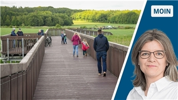 Brücke mit Menschen