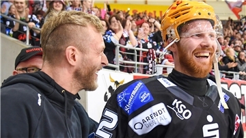 Nicholas Jensen und Philipp Bruggisser spielen für die Fischtown Pinguins und gemeinsam mit den Teamkollegen Felix Scheel und Christian Wejse nun auch für Dänemark.