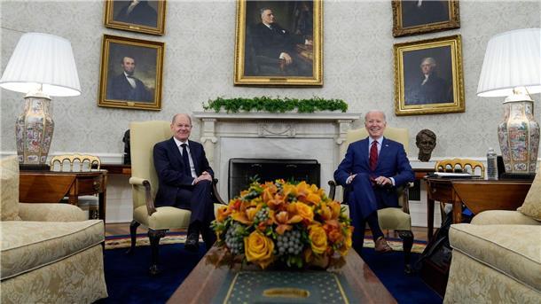 Scholz bei Biden: Gemeinsame Unterstützung für Ukraine Nicht alles, was in Washington besprochen wurde, drang an die Öffentlichkeit.