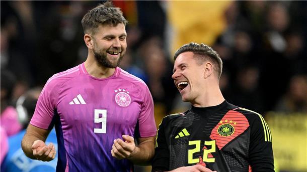 Niclas Füllkrug (links) und Torhüter Marc-André ter Stegen kehren in den DFB-Kader zurück.