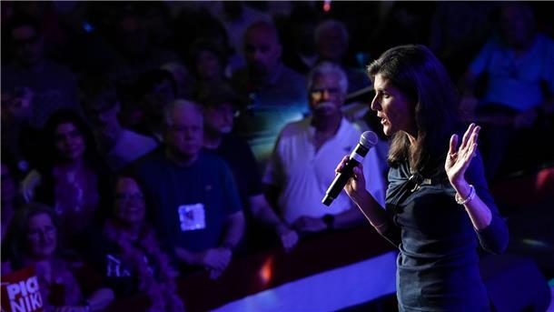 „Super Tuesday“: US-Vorwahlen in vielen Bundesstaaten Nikki Haley bei einer Wahlkampfveranstaltung in Forth Worth, Texas.