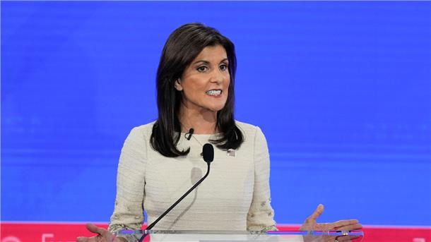 Die Frau im Fokus: Lärm und eine Hauptfigur bei TV-Debatte Nikki Haley legte zuletzt in den Umfragen kontinuierlich zu.