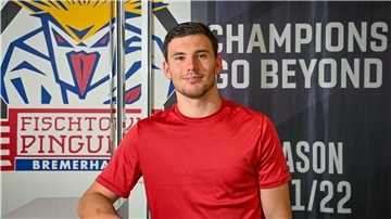 Der neue Spieler von den Fischtown Pinguins.