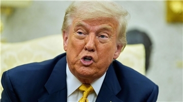 Not amused: US-Präsident Trump. 
