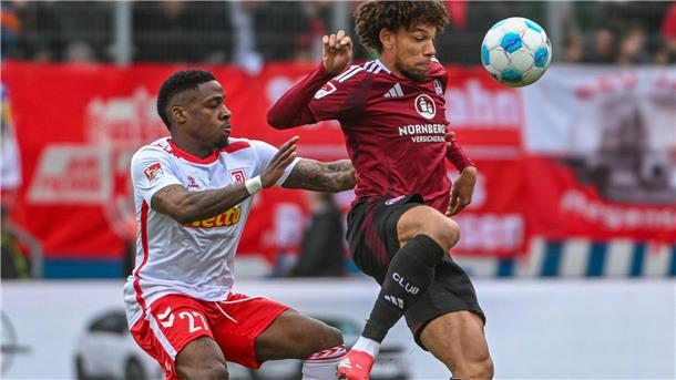 Aufstiegs-Dämpfer: Nürnberg unterliegt bei Schlusslicht Jahn Nürnbergs Janis Antiste traf zur Führung für die Gäste.
