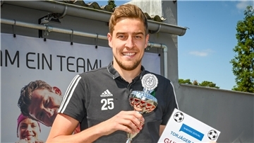 NZ-Torjägerpokal-Gewinner Finn-Niklas Klaus ist auch beim Turnier in Bornreihe treffsicher. 
