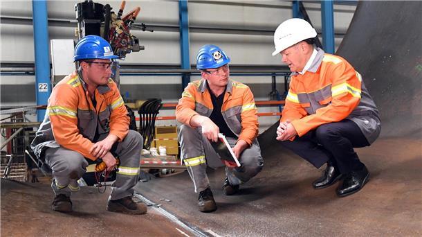 Olaf Scholz besuchte am Freitag die Region, um sich über den Ausbau der erneuerbaren Energien zu informieren